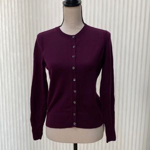 Banana Republic  cardigan  stretch merino XS burgundy